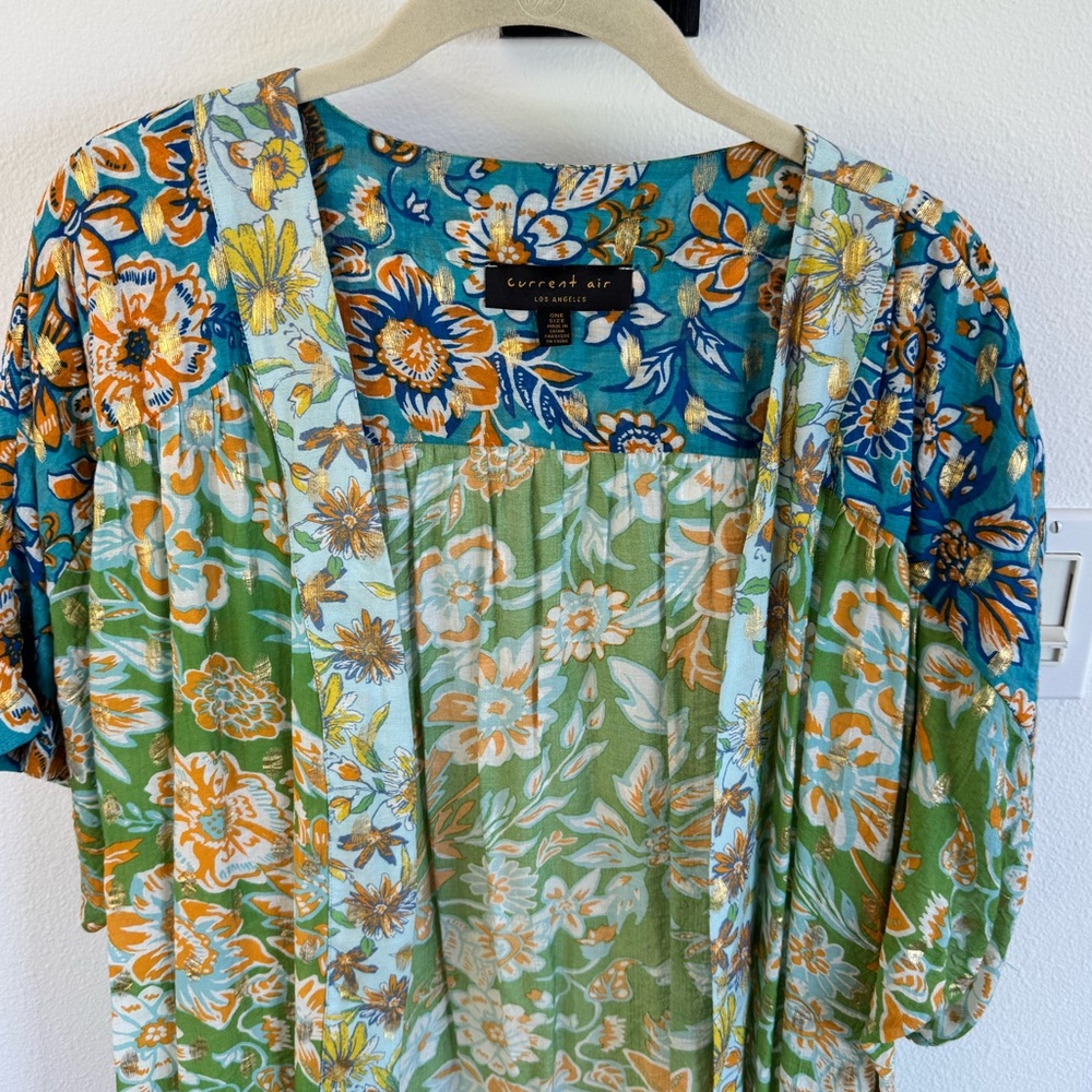 Gorgeous Anthro kimono style full length duster. One size fits all.